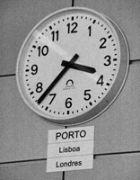 Relógio no aeroporto