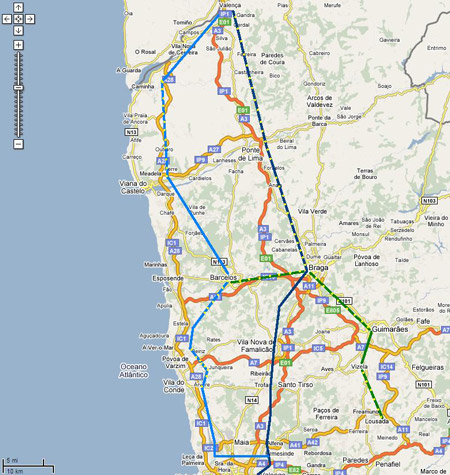 Mapa de ligações