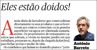 Artigo de António Barreto